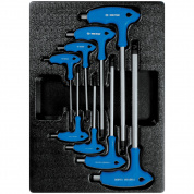 Набор L-образных ключей Hex, ложемент, 8 предметов KING TONY 9-22108MR Набор L-образных ключей Hex, ложемент, 8 предметов KING TONY 9-22108MR