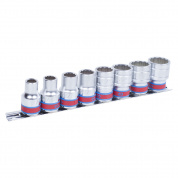 Набор торцевых головок 1/2", двенадцатигранные, 3/8"-7/8", 8 предметов KING TONY 4010SR Набор торцевых головок 1/2", двенадцатигранные, 3/8"-7/8", 8 предметов KING TONY 4010SR
