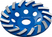 ЗУБР Турбо, d 125 мм, сегментная алмазная шлифовальная чашка, Профессионал (33370-125)