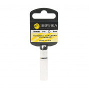 Головка торцевая 9мм 1/4" 6-гранная глубокая L=50мм (с держателем) ЭВРИКА ER-90306H 1/240 Головка торцевая 9мм 1/4" 6-гранная глубокая L=50мм (с держателем) ЭВРИКА ER-90306H 1/240