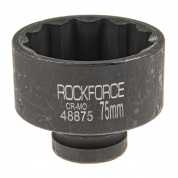 Головка торцевая 75мм 1" 12-гранная ударная L=81мм ROCKFORCE RF-48875 /1/20 Головка торцевая 75мм 1" 12-гранная ударная L=81мм ROCKFORCE RF-48875 /1/20