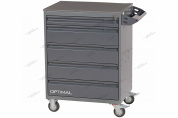 Тележка инструментальная, 5 выдвижных ящиков OPTIMAL NT215