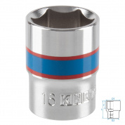 Головка торцевая стандартная шестигранная 3/8", 16 мм KING TONY 333516M Головка торцевая стандартная шестигранная 3/8", 16 мм KING TONY 333516M
