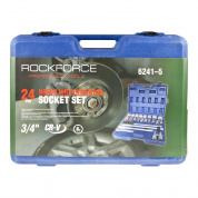 Набор инструмента RF-6241-5: 3/4"DR 6-гранных 24пр. ROCKFORCE /1/3 Набор инструмента RF-6241-5: 3/4"DR 6-гранных 24пр. ROCKFORCE /1/3
