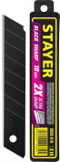 STAYER BLACK SHARP, 18 мм, 10 шт, сегментированные черные особоострые лезвия (0920-S10)