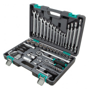 Набор инструментов, 1/2", 1/4", CrV, пластиковый кейс 88 предметов Stels Набор инструментов, 1/2", 1/4", CrV, пластиковый кейс 88 предметов Stels