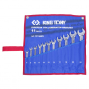 Набор комбинированных ключей, 8-24 мм, чехол из теторона, 11 предметов KING TONY 1211MRN Набор комбинированных ключей, 8-24 мм, чехол из теторона, 11 предметов KING TONY 1211MRN
