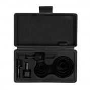 Набор коронок по дереву (19, 22, 28, 32, 38, 44, 54, 64мм) 2 держателя с ключом KRANZ (50)