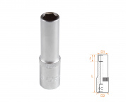 Головка торцевая глубокая шестигранная 3/8", 10 мм AFFIX AF00130010 Головка торцевая глубокая шестигранная 3/8", 10 мм AFFIX AF00130010