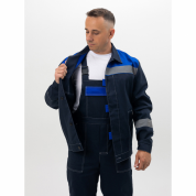 Костюм «Инженер» мужской летний: куртка и полукомбинезон, синий
