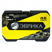 Набор торцевых головок ER-80046 1/4"DR 6-гранный 46 предметов ЭВРИКА 1/10 Набор торцевых головок ER-80046 1/4"DR 6-гранный 46 предметов ЭВРИКА 1/10