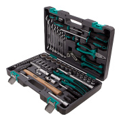 Набор инструментов, 1/2", 1/4", CrV, 12 гранные головки, пластиковый кейс, 76 предметов Stels Набор инструментов, 1/2", 1/4", CrV, 12 гранные головки, пластиковый кейс, 76 предметов Stels