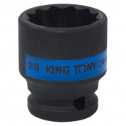 Головка торцевая ударная двенадцатигранная 1/2", 26 мм KING TONY 453026M Головка торцевая ударная двенадцатигранная 1/2", 26 мм KING TONY 453026M