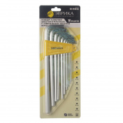 Набор ключей шестигранных ER-15101XL:Г-образных экстра длинных 1.5-10мм 10пр. ЭВРИКА /1/12/60 Набор ключей шестигранных ER-15101XL:Г-образных экстра длинных 1.5-10мм 10пр. ЭВРИКА /1/12/60