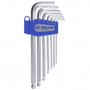 Набор Г-образных шестигранников 3/32"-3/8", дюймовые, с шаровым окончанием, 7 предметов KING TONY 20107SR Набор Г-образных шестигранников 3/32"-3/8", дюймовые, с шаровым окончанием, 7 предметов KING TONY 20107SR