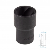 Головка для поврежденного крепежа 1/2", 24 мм KING TONY 9TD403-24M Головка для поврежденного крепежа 1/2", 24 мм KING TONY 9TD403-24M