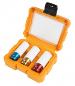 Набор ударных глубоких торцевых головок 1/2", шестигранные, 17, 19, 21 мм TOLSEN TT15510 Набор ударных глубоких торцевых головок 1/2", шестигранные, 17, 19, 21 мм TOLSEN TT15510