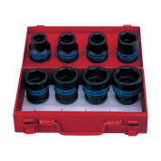 Набор ударных торцевых головок 3/4", шестигранные, 19-38 мм, 8 предметов KING TONY 6408MP10 Набор ударных торцевых головок 3/4", шестигранные, 19-38 мм, 8 предметов KING TONY 6408MP10