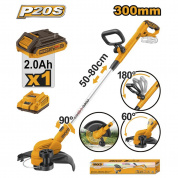 Триммер аккумуляторный Li-ion 20.0B, 1 АКБ 2Ah, З/У INGCO CGTLI203285