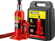 STAYER RED FORCE, в кейсе, 6 т, 216 - 413 мм, бутылочный гидравлический домкрат, Professional (43160-6-K) STAYER RED FORCE, в кейсе, 6 т, 216 - 413 мм, бутылочный гидравлический домкрат, Professional (43160-6-K)