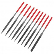 Набор надфилей 10шт. 160х4мм обрезиненные рукоятки KRANZ