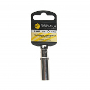 Головка торцевая 10мм 1/4" 6-гранная глубокая L=50мм (с держателем) ЭВРИКА ER-90307H 1/200 Головка торцевая 10мм 1/4" 6-гранная глубокая L=50мм (с держателем) ЭВРИКА ER-90307H 1/200