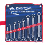 Набор накидных ключей, 6-22 мм 8 предметов KING TONY 1C08MR Набор накидных ключей, 6-22 мм 8 предметов KING TONY 1C08MR