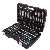 Набор инструментов, 1/4", 1/2", CrV, 120 зубьев, 109 предметов Gross Набор инструментов, 1/4", 1/2", CrV, 120 зубьев, 109 предметов Gross