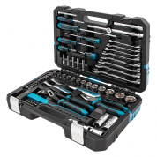 Набор инструментов, 1/4", 1/2", CrV, 120 зубьев, 76 предметов Gross Набор инструментов, 1/4", 1/2", CrV, 120 зубьев, 76 предметов Gross