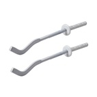 Кронштейн для радиаторов с дюбелем 7х180 мм|сплющенный|белый (2 шт)