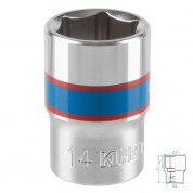 Головка торцевая стандартная шестигранная 3/8", 14 мм KING TONY 333514M Головка торцевая стандартная шестигранная 3/8", 14 мм KING TONY 333514M