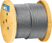 ЗУБР DIN 3066, свивка 6 х 37 + IWR, 8 мм, L 80 м, грузоподъемный стальной трос, Профессионал (30417-08)