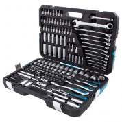 Набор инструментов, 1/2", 3/8", 1/4", CrV, 120 зубьев, 216 предметов Gross Набор инструментов, 1/2", 3/8", 1/4", CrV, 120 зубьев, 216 предметов Gross