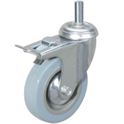 Колесо аппаратное поворотное SCtgb 55 120 мм с болтом и тормозом (F)