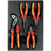 Набор диэлектрических пассатижей и бокорезов, ложемент, 4 предмета KING TONY 9-40604GP Набор диэлектрических пассатижей и бокорезов, ложемент, 4 предмета KING TONY 9-40604GP