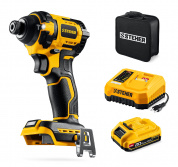 STEHER 20 В, 180 Н·м, 1 АКБ LMS (2 А·ч), бесщеточный ударный винтоверт, сумка (CSB-180-21) STEHER 20 В, 180 Н·м, 1 АКБ LMS (2 А·ч), бесщеточный ударный винтоверт, сумка (CSB-180-21)