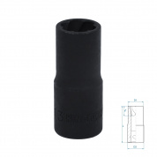 Головка для поврежденного крепежа 1/2", 13 мм KING TONY 9TD403-13M Головка для поврежденного крепежа 1/2", 13 мм KING TONY 9TD403-13M