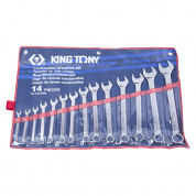 Набор комбинированных ключей, 5/16"-1-1/4", 14 предметов KING TONY 1214SR Набор комбинированных ключей, 5/16"-1-1/4", 14 предметов KING TONY 1214SR