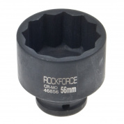 Головка ударная глубокая 3/4", 56мм 12-гранная ROCKFORCE  RF-46856 /1/25
