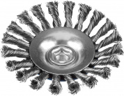 ЗУБР 115 мм, стальная проволока 0.5 мм, коническая щетка-крацовка для УШМ, Профессионал (35269-115)