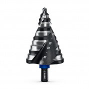 ЗУБР BLACK FORCE 6-52мм, 12 ступеней, винтовая проточка, сверло ступенчатое, ПРОФЕССИОНАЛ (29671-6-52-12)