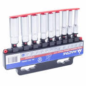 Набор торцевых глубоких головок 1/4", 5-13 мм, 9 предметов МАСТАК 001-2009H Набор торцевых глубоких головок 1/4", 5-13 мм, 9 предметов МАСТАК 001-2009H