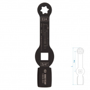 Ключ для тормозных суппортов грузовых автомобилей E24, 3/4", ударный KING TONY 10B0B-E24