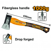 Топор-колун 1000 гр фиберглассовая ручка INGCO HAX0811000F