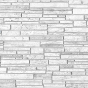 Панель стеновая ПВХ камень пластушка черно-белая 0,96х0,48м Регул (10)