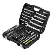 Набор инструмента, 1/2", 1/4", пластиковый кейс, 83 предмета Сибртех Набор инструмента, 1/2", 1/4", пластиковый кейс, 83 предмета Сибртех