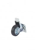 Колесо поворотное усиленное резина SRCB 42 100 мм с тормозом Колесо поворотное усиленное резина SRCB 42 100 мм с тормозом