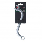 Ключ рожково-накидной 14мм RF-76114A S-образный на пластиковом держателе ROCKFORCE /1/10