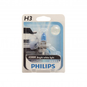Автолампа H3 (55) PK22s CrystalVision 4300K (блистер) 12V PHILIPS /1/10