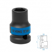 Головка торцевая ударная шестигранная 1/2", 12 мм KING TONY 453512M Головка торцевая ударная шестигранная 1/2", 12 мм KING TONY 453512M